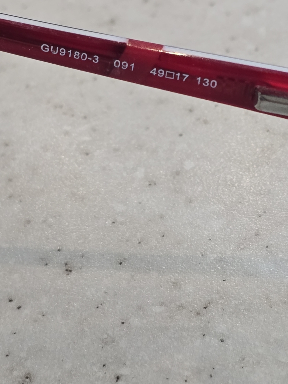 Guess GU9180-3 Eyeglass Frames Black Red 49-17-130 Rectangular Frames Only - Picture 4 of 6
